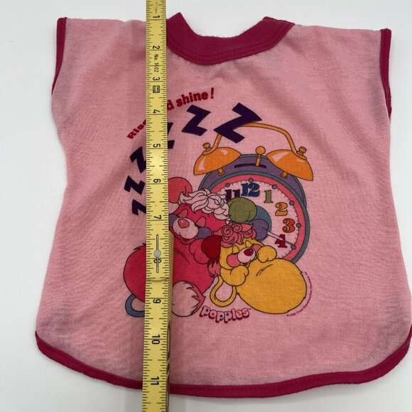 Vintage 80s Popples Doll Nightgown Dress Pink "Rise and Shine" 1986 JC Penny - Picture 10 of 12